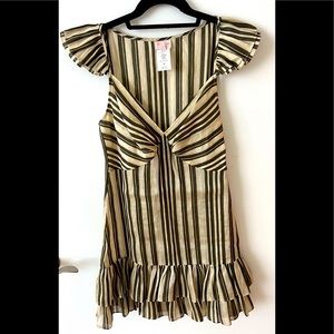 Linen Silk Mini Dress SZ S